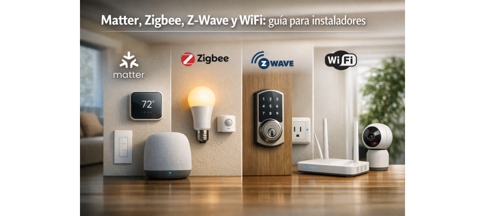Matter, Zigbee, Z-Wave y WiFi: guía para instaladores