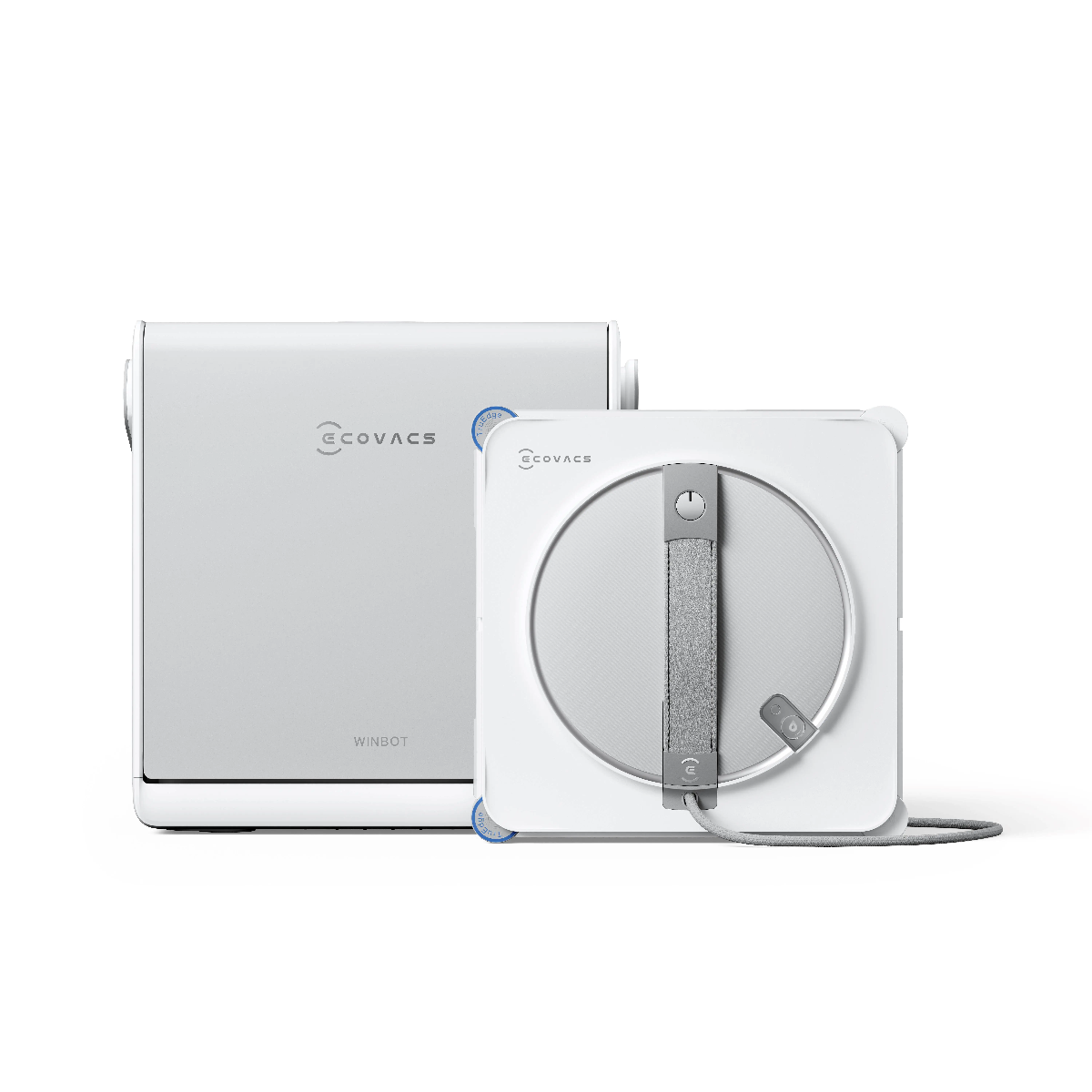 Robot limpia ventanas ECOVACS WINBOT W2S OMNI con su estación 6 en 1