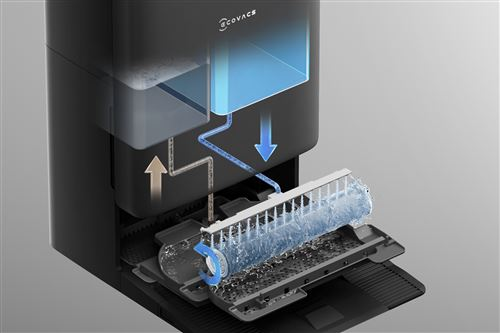 Estación todo en uno OMNI del ECOVACS DEEBOT T90 PRO: autovaciado de polvo, autolavado y secado de la mopa y rellenado automático de agua