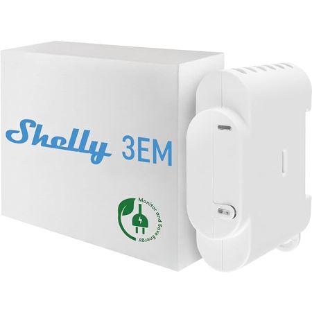 Shelly Módulo Wi-Fi BT Medidor Trifásico DIN 3EM