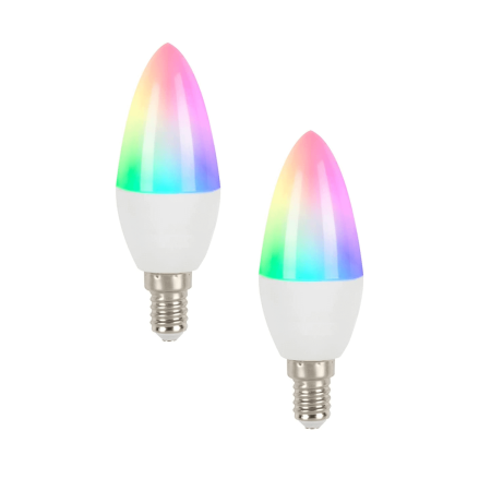 Domos Bombilla Vela E14 5.5W WIFI RGB 2x1