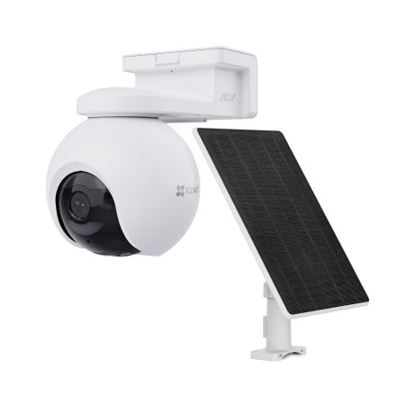 Kit cámara exterior EB8 + panel solar, 4K, 8MP,4G,Wi-Fi,360º,visión nocturna color,detección IA, blanco