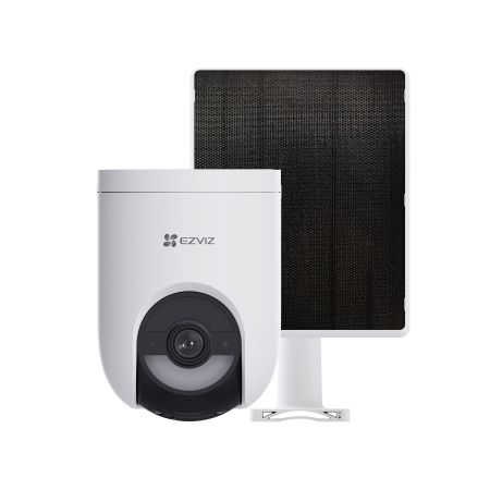 Kit cámara HB8 Lite + panel solar, rotativa 2k blanca
