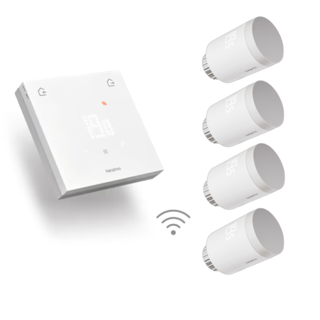 Termostato Inalámbrico Original Netatmo + 4 cabezales