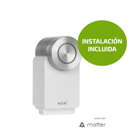 Nuki Smart Lock 4 Pro Blanco + cilindro . INSTALACIÓN INCLUIDA