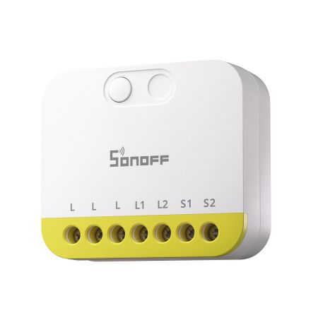 Sonoff Mini interruptor inteligente Duo-L, 2 canales Zigbee,12A, blanco