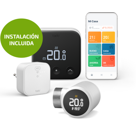 PACK Termostato cableado X - Kit de inicio + 1 Cabezal termostático X INSTALACIÓN INCLUIDA
