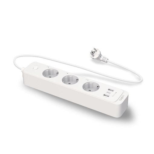 Regleta 3 enchufes y 2 USB