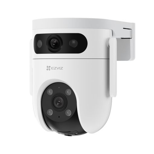 Cámara H9C, exterior,Lente dual 2K+2K visión nocturna color, 360, Wi-Fi, blanco