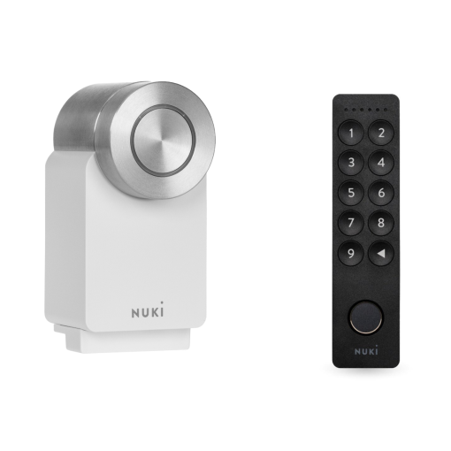 Nuki Smart Lock 4 Pro blanco + Nuki Keypad 2