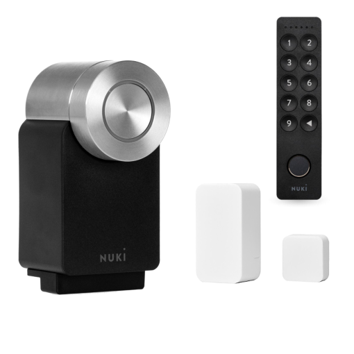 Nuki Smart Lock 4 Pro negro + Keypad2 + Door Sensor