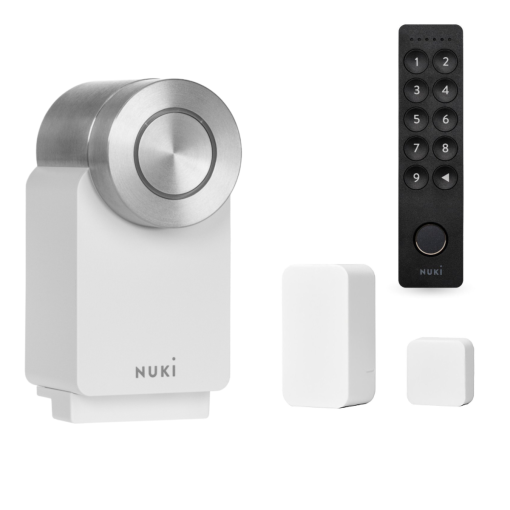 Nuki Smart Lock 4 Pro blanco + Keypad2 + Door Sensor