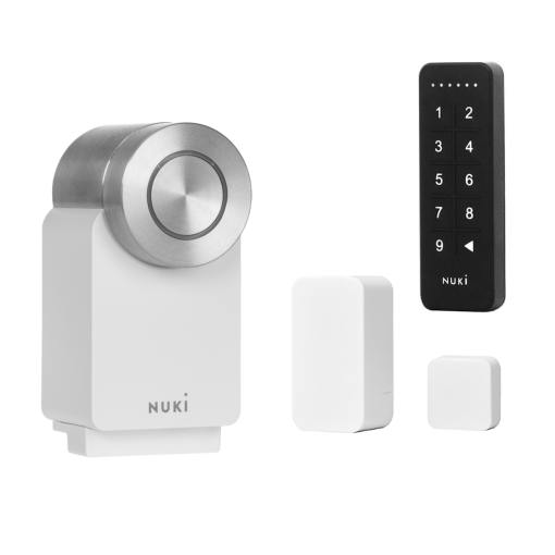 Nuki Smart Lock 4 Pro blanco + Keypad + Door Sensor