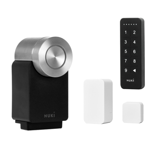 Nuki Smart Lock 4 Pro negro + Keypad + Door Sensor