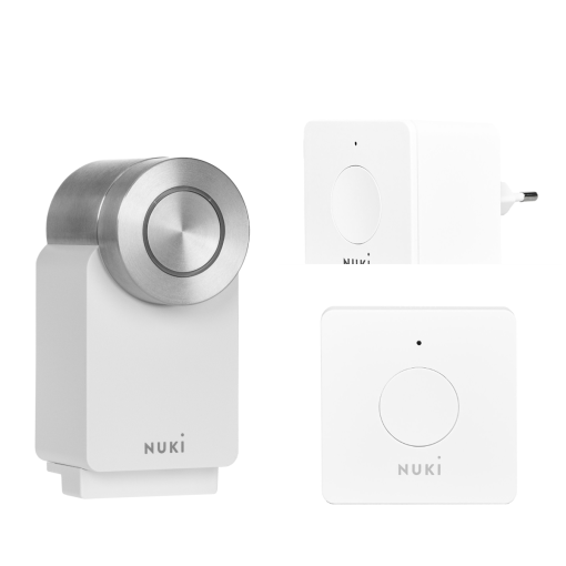 Nuki Smart Lock 4 Pro blanco + Opener + Bridge