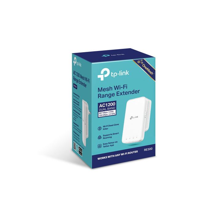 TP LINK RE300 ampliador de red Repetidor de red Blanco
