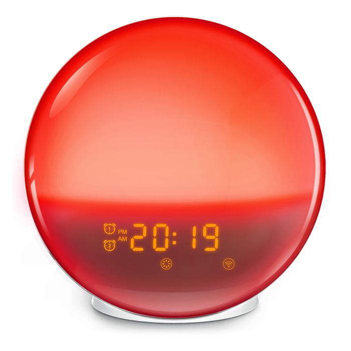 Comprar Despertador con luz Reloj despertador Simulación de amanecer/atardecer  Reloj digital con radio FM 7 colores Luz Sonidos naturales Función de  repetición Control táctil